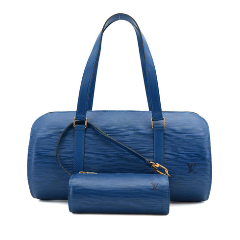 LOUIS VUITTON EPI SOUFFLOT HAND BAG LEATHER TOLEDO BLUE M52225 90315880