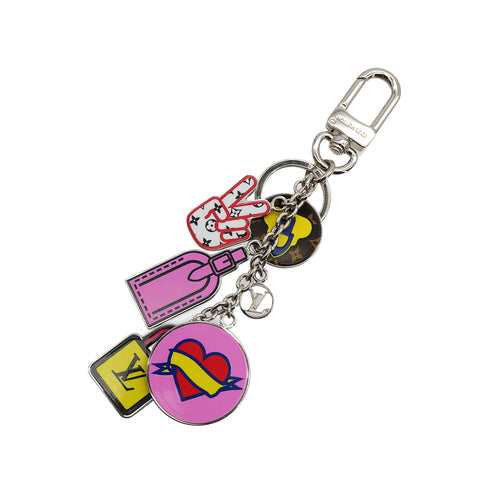 LOUIS VUITTON KEY BAG CHARM PORTE CLES LV STORIES ACCESSORY M63759 90313347