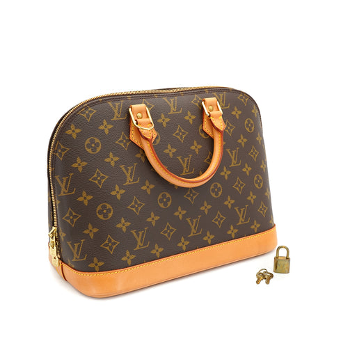 LOUIS VUITTON MONOGRAM ALMA HAND BAG BROWN MONOGRAM CANVAS M51130 90327602