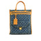 LOUIS VUITTON MONOGRAM DENIM FLAT SHOPPER TOTE BAG CANVAS BLUE M95018 90328697