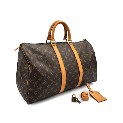 LOUIS VUITTON MONOGRAM KEEPALL 45 LUGGAGE BROWN M41428 90312612
