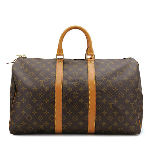 LOUIS VUITTON MONOGRAM KEEPALL 45 LUGGAGE BROWN M41428 90312614