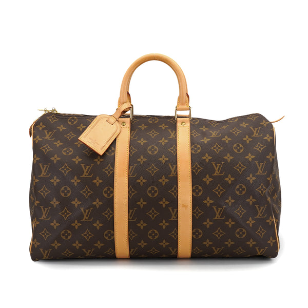 LOUIS VUITTON MONOGRAM KEEPALL 45 LUGGAGE BROWN M41428 90326781