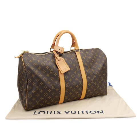 LOUIS VUITTON MONOGRAM KEEPALL 50 LUGGAGE BROWN M41426 90324138