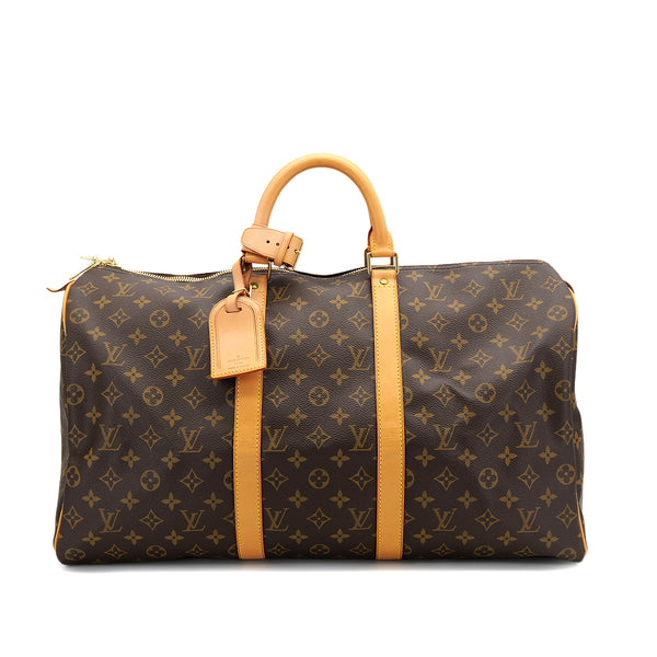 LOUIS VUITTON MONOGRAM KEEPALL 50 LUGGAGE BROWN M41426 90324138