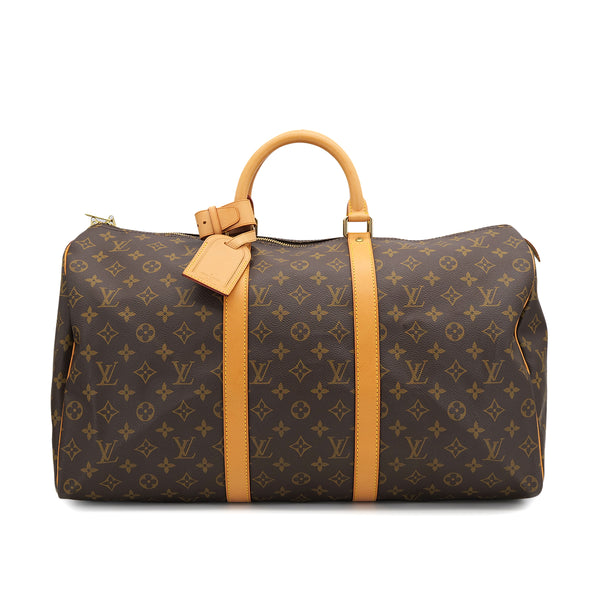 LOUIS VUITTON MONOGRAM KEEPALL 50 LUGGAGE BROWN M41426 90325325