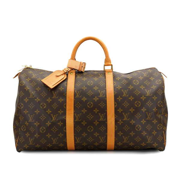 LOUIS VUITTON MONOGRAM KEEPALL 50 LUGGAGE BROWN M41426 90327620