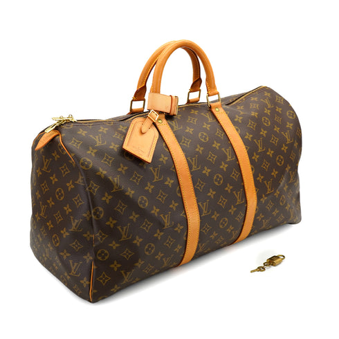 LOUIS VUITTON MONOGRAM KEEPALL 50 LUGGAGE BROWN M41426 90327620
