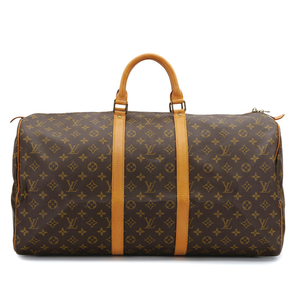 LOUIS VUITTON MONOGRAM KEEPALL 55 LUGGAGE BROWN M41424 90312618