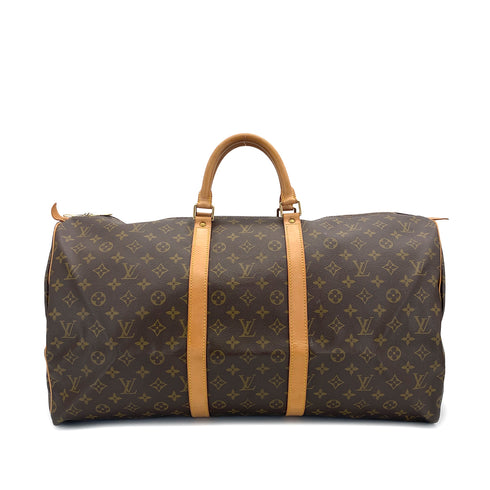 LOUIS VUITTON MONOGRAM KEEPALL 55 LUGGAGE BROWN M41424 90320173