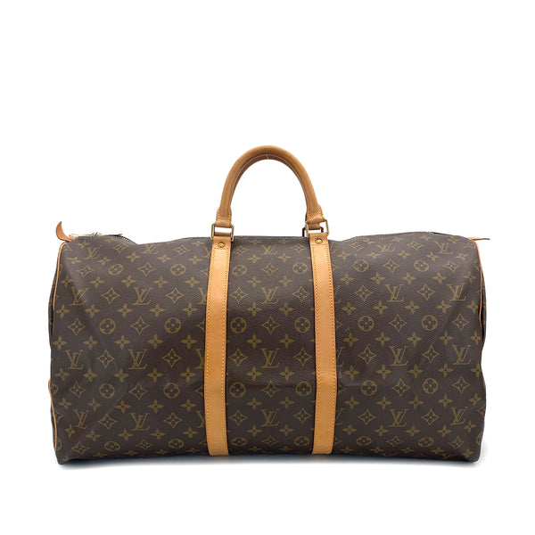 LOUIS VUITTON MONOGRAM KEEPALL 55 LUGGAGE BROWN M41424 90320173