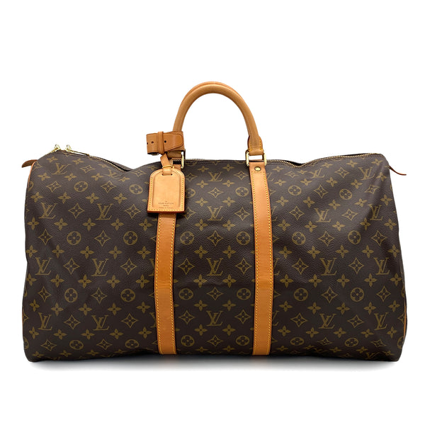 LOUIS VUITTON MONOGRAM KEEPALL 55 LUGGAGE BROWN M41424 90325943