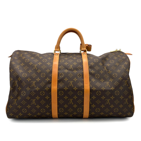 LOUIS VUITTON MONOGRAM KEEPALL 55 LUGGAGE BROWN M41424 90325943