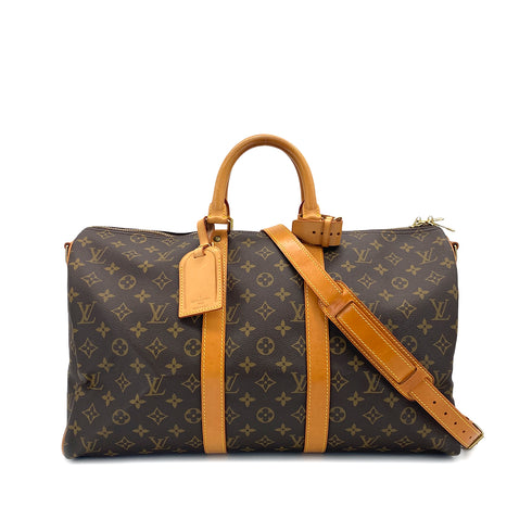 LOUIS VUITTON MONOGRAM KEEPALL BANDOULIERE 45 LUGGAGE BROWN M41418 90320187