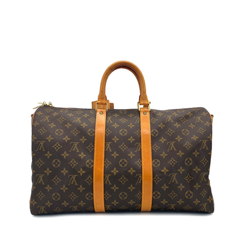 LOUIS VUITTON MONOGRAM KEEPALL BANDOULIERE 45 LUGGAGE BROWN M41418 90320187