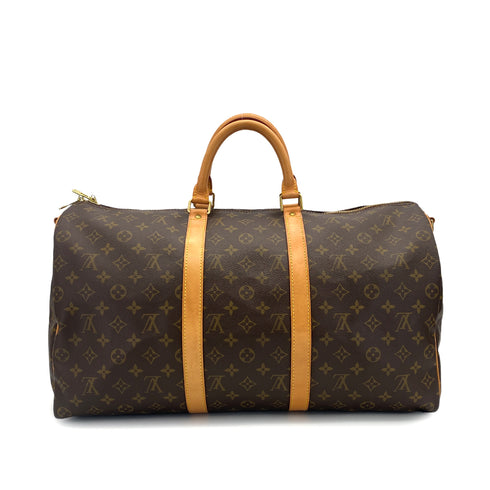 LOUIS VUITTON MONOGRAM KEEPALL BANDOULIERE 50 LUGGAGE BROWN M41416 90313849