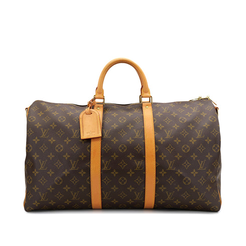 LOUIS VUITTON MONOGRAM KEEPALL BANDOULIERE 50 LUGGAGE BROWN M41416 90324136