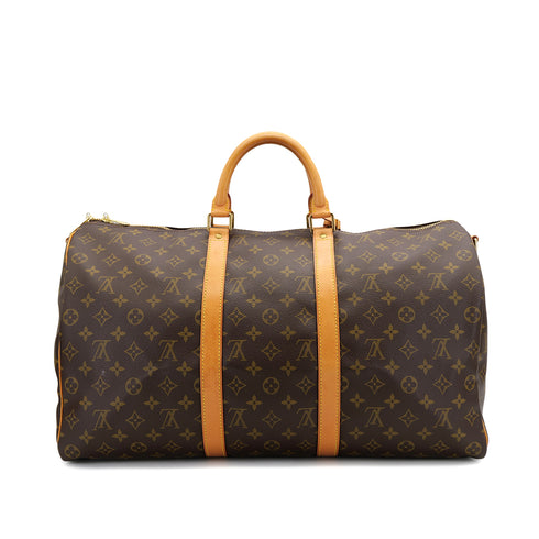 LOUIS VUITTON MONOGRAM KEEPALL BANDOULIERE 50 LUGGAGE BROWN M41416 90324136
