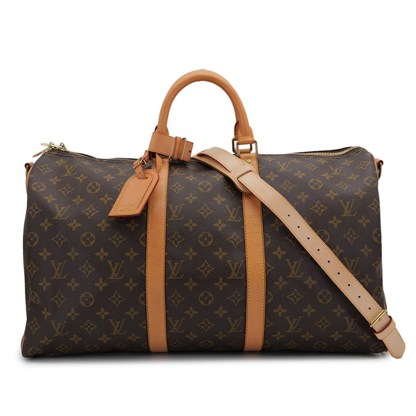 LOUIS VUITTON MONOGRAM KEEPALL BANDOULIERE 50 LUGGAGE BROWN M41416 90325322