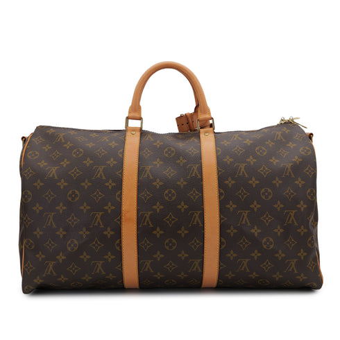 LOUIS VUITTON MONOGRAM KEEPALL BANDOULIERE 50 LUGGAGE BROWN M41416 90325322