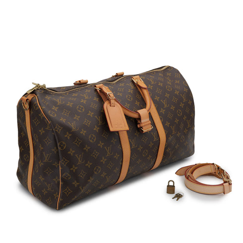 LOUIS VUITTON MONOGRAM KEEPALL BANDOULIERE 50 LUGGAGE BROWN M41416 90325322