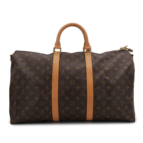 LOUIS VUITTON MONOGRAM KEEPALL BANDOULIERE 50 LUGGAGE BROWN M41416 90325326