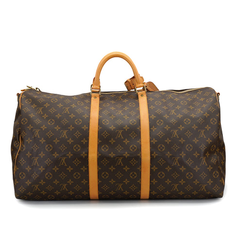LOUIS VUITTON MONOGRAM KEEPALL BANDOULIERE 60 LUGGAGE BROWN M41412 90327867