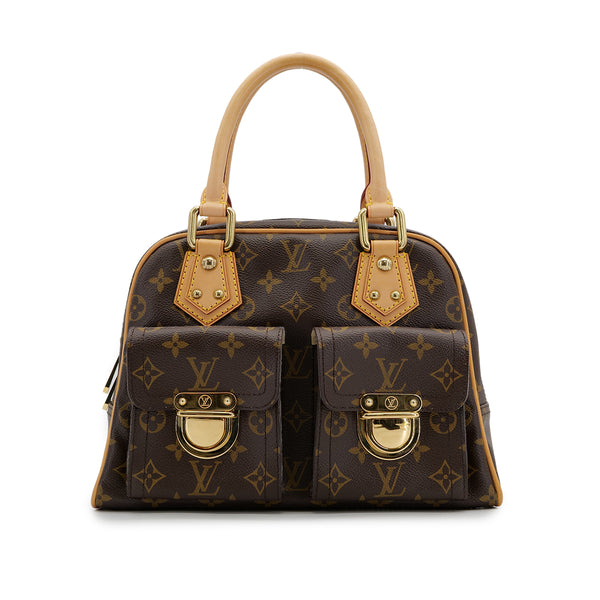 LOUIS VUITTON MONOGRAM MANHATTAN PM HAND BAG BROWN M40026 90325327