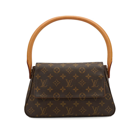 LOUIS VUITTON MONOGRAM MINI LOOPING SHOULDER BAG BROWN M51147 90328114
