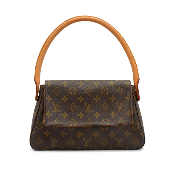 LOUIS VUITTON MONOGRAM MINI LOOPING SHOULDER BAG BROWN M51147 90326785