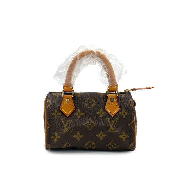 LOUIS VUITTON MONOGRAM MINI SPEEDY HAND BAG BROWN M41534 90325938