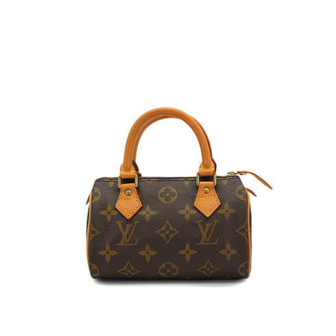 LOUIS VUITTON MONOGRAM MINI SPEEDY HAND BAG BROWN M41534 90327872
