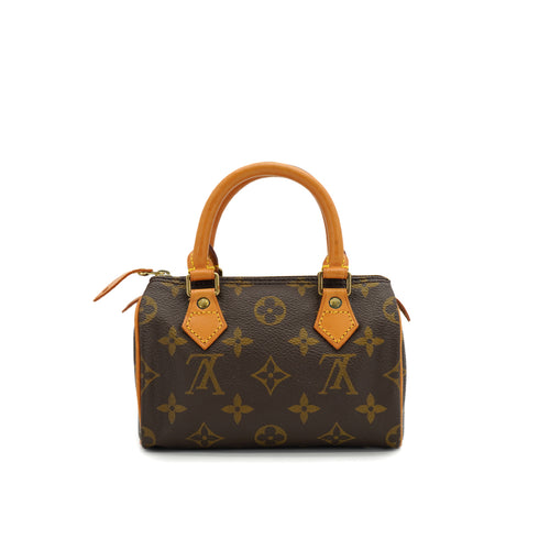 LOUIS VUITTON MONOGRAM MINI SPEEDY HAND BAG BROWN M41534 90327872