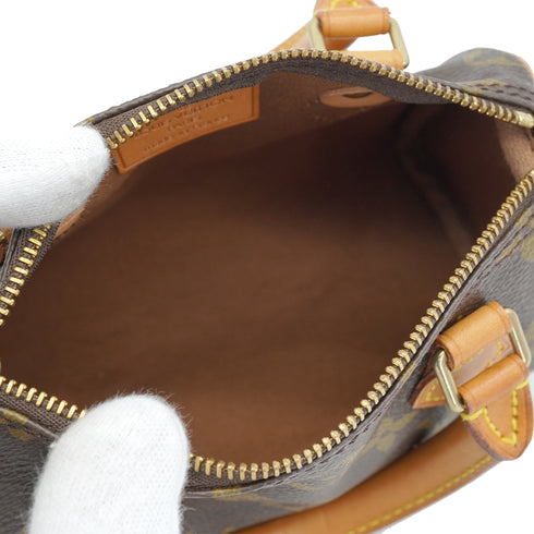 LOUIS VUITTON MONOGRAM MINI SPEEDY HAND BAG BROWN M41534 90327872