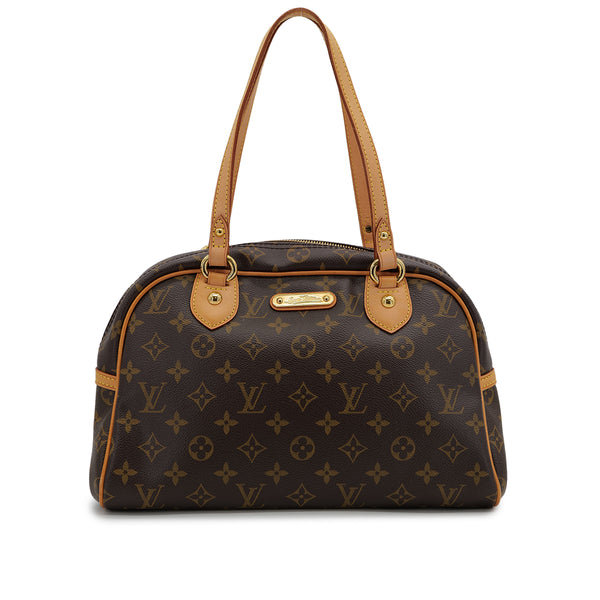 LOUIS VUITTON MONOGRAM MONTORGUEIL PM HAND SHOULDER BAG BROWN M95565 90325319