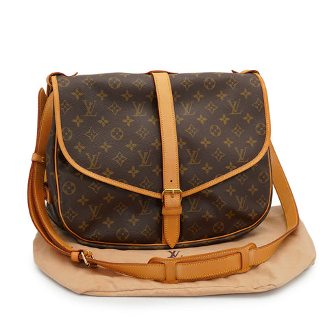 LOUIS VUITTON MONOGRAM SAMUR 35 SHOULDER BAG BROWN M42254 90330704