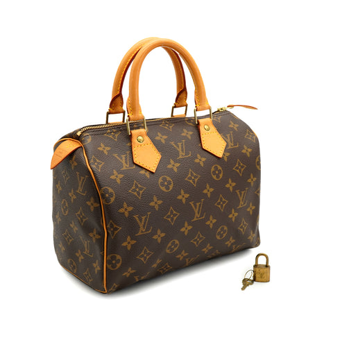 LOUIS VUITTON MONOGRAM SPEEDY 25 HAND BAG BROWN M41528 90328690