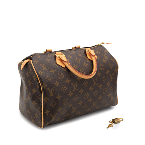 LOUIS VUITTON MONOGRAM SPEEDY 30 HAND BAG BROWN M41526 90323202