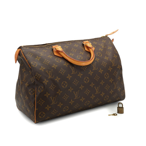 LOUIS VUITTON MONOGRAM SPEEDY 35 HAND BAG BROWN M41524 90326752