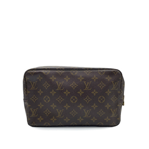 LOUIS VUITTON MONOGRAM TROUSSE TOILETTE 28 CLUTCH BAG BROWN M47522 90312572