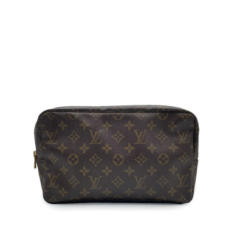 LOUIS VUITTON MONOGRAM TROUSSE TOILETTE 28 CLUTCH BAG BROWN M47522 90312572