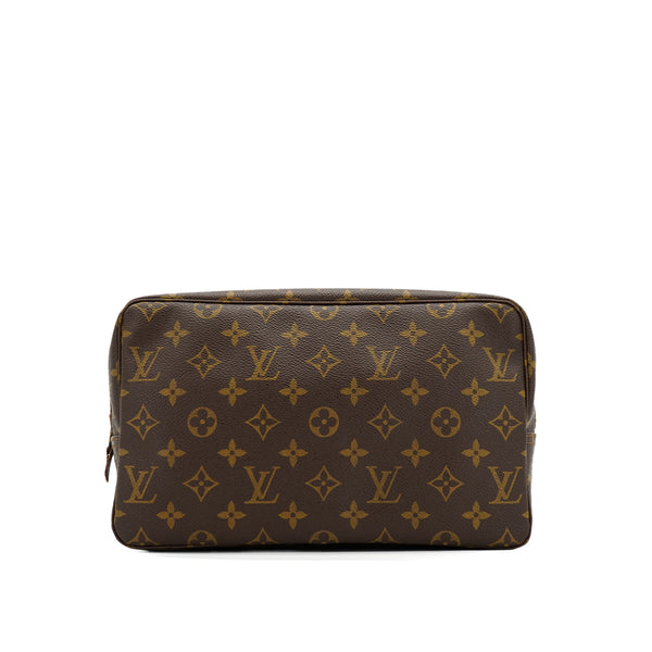LOUIS VUITTON MONOGRAM TROUSSE TOILETTE 28 CLUTCH BAG BROWN M47522 90328117