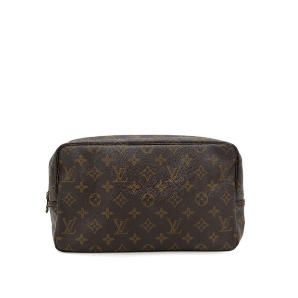LOUIS VUITTON MONOGRAM TROUSSE TOILETTE 28 CLUTCH BAG BROWN M47522 90313313