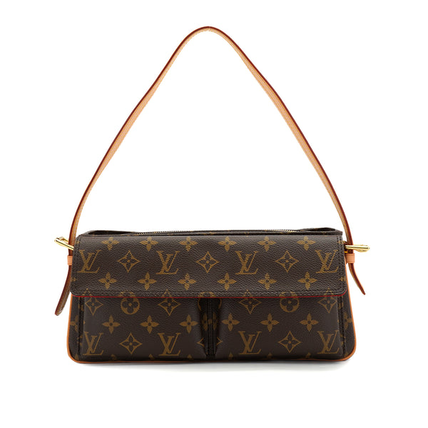 LOUIS VUITTON MONOGRAM VIVA CITE MM SHOULDER BAG BROWN M51164 90327290