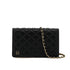CHANEL MATELASSE BOOK MOTIF CHAIN SHOULDER BAG BLACK WHITE LAMB SKIN GOLD HARDWARE 90334501