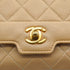 VINTAGE CHANEL MINI MATELASSE CHAIN SHOULDER BAG BEIGE LAMB SKIN GOLD HARDWARE 90333735