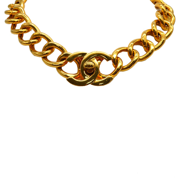 VINTAGE CHANEL NECKLACE COCOMARK TURN LOCK ACCESSORY 95A 90334184