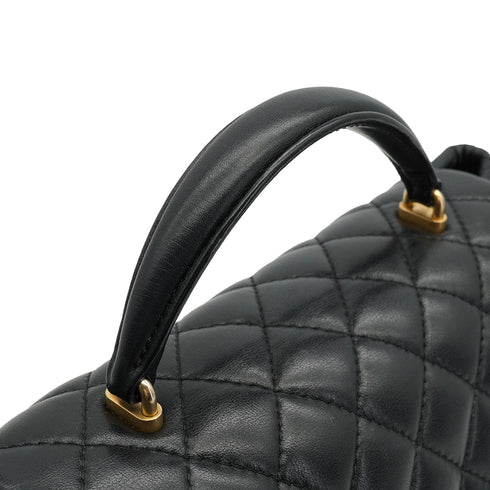 CHANEL MATELASSE CHAIN HAND SHOULDER BAG BLACK CAVIAR LAMB SKIN GOLD HARDWARE 90334268