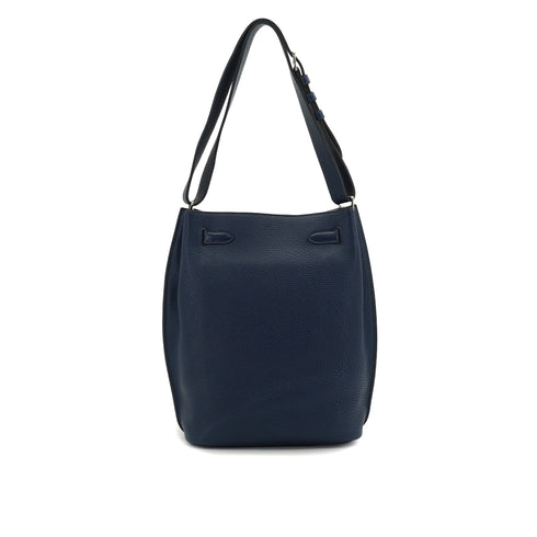 HERMES SO KELLY 22 BLUE ROY TOGO SHOULDER BAG 2008 SQUARE L PALLADIUM HARDWARE 90332568