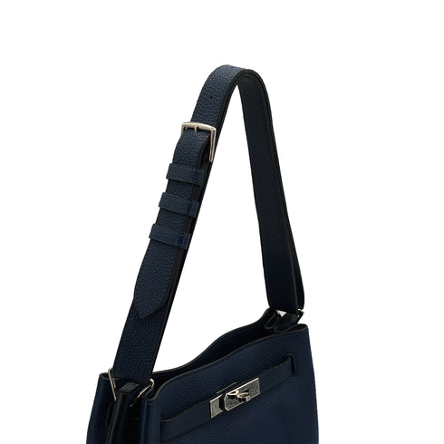HERMES SO KELLY 22 BLUE ROY TOGO SHOULDER BAG 2008 SQUARE L PALLADIUM HARDWARE 90332568